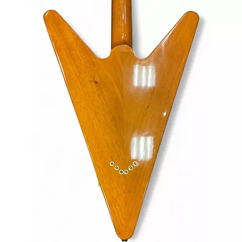 Used 2007 Gibson REVERSE FLYING V Trans Amber Solid Body Electric Guitar Trans Amber - musicians--Friend