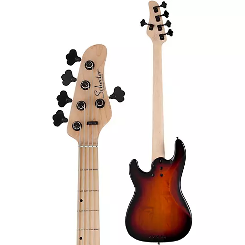 Schecter Guitar Research P-5 Ivy 5-String Bass 3-Tone Sunburst Black Pickguard - musicians--Friend