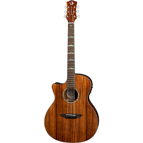 Luna High Tide Koa Left-Handed Grand Concert Acoustic/Electric Guitar Satin Natural - musicians--Friend