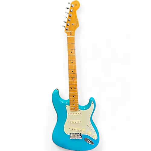 Used Fender USA P rofessional II Stratocaster Miami Blue Solid Body Electric Guitar Miami Blue - musicians--Friend