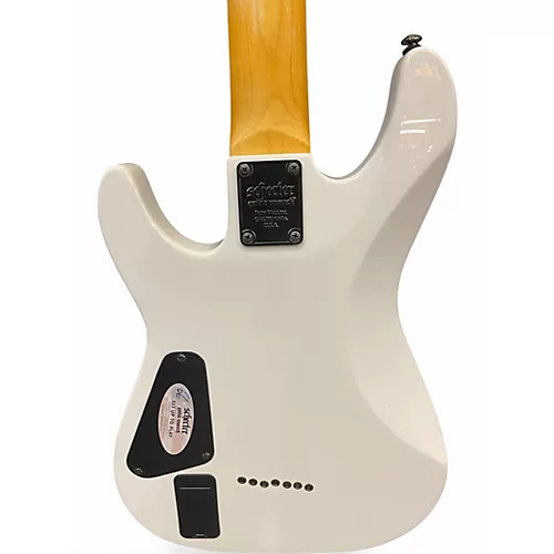 Used Schecter Guitar Research Demon 7 String white Solid Body Electric Guitar white - musicians--Friend