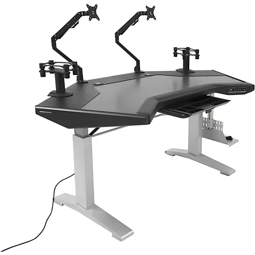 Argosy Halo.GE Ultimate XC Sit-Stand Workstation Desk With Original Hautelink Pattern Desktop - musicians--Friend