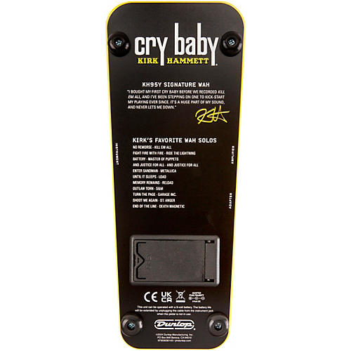 Dunlop Kirk Hammett Cry Baby Wah Pedal Yellow Sparkle Edition - musicians--Friend