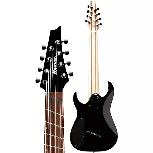 Ibanez RGMS8 Multi-Scale 8-String Electric Guitar Black - musicians--Friend