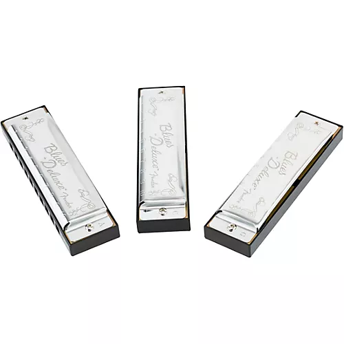 Fender Blues Deluxe Harmonicas (3-Pack with Case, Keys of C, G and A) - musicians--Friend