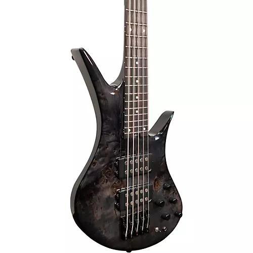 Legator Helio 5 String Bass Super Shred Series Electric Guitar Black Burl - musicians--Friend