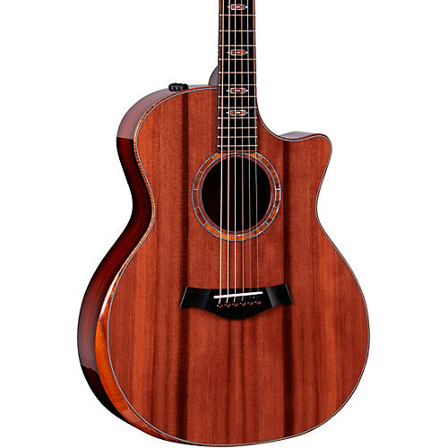 Taylor Custom Sinker Redwood-Cocobolo Grand Auditorium Acoustic-Electric Guitar Natural - musicians--Friend