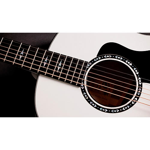 Taylor Custom Torrefied Sitka Spruce-Neo-Tropical Mahogany Grand Pacific Acoustic-Electric Guitar Pearl White - musicians--Friend