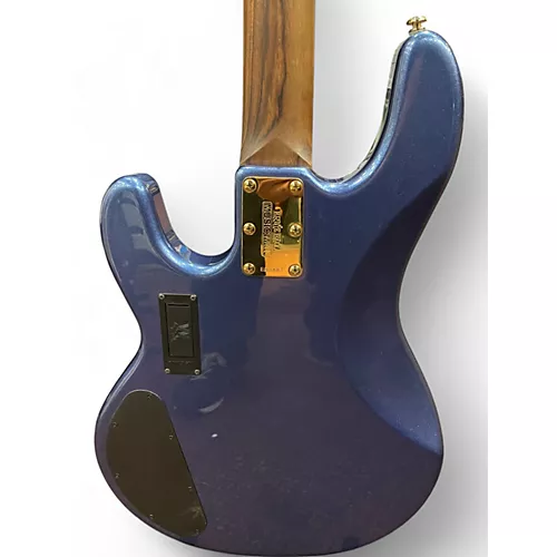 Used 2014 Ernie Ball Music Man StingRay HH Limited All-Rosewood Neck Metallic Pace Car Blue Electric Bass Guitar Metallic Pace Car Blue - musicians--Friend