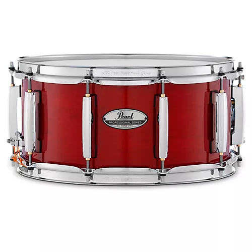 Pearl Professional Series Maple Snare Drum 14 x 6.5 in. Redburst Stripe - musicians--Friend