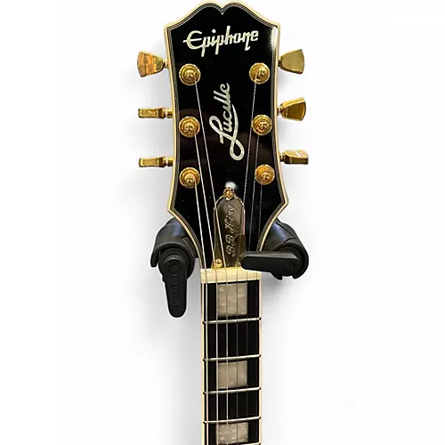 Used Epiphone BB King Lucille Black Hollow Body Electric Guitar Black - musicians--Friend