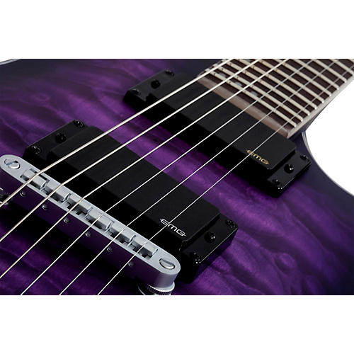 Schecter Guitar Research C-1 Platinum Electric Guitar Satin Purple Burst - musicians--Friend