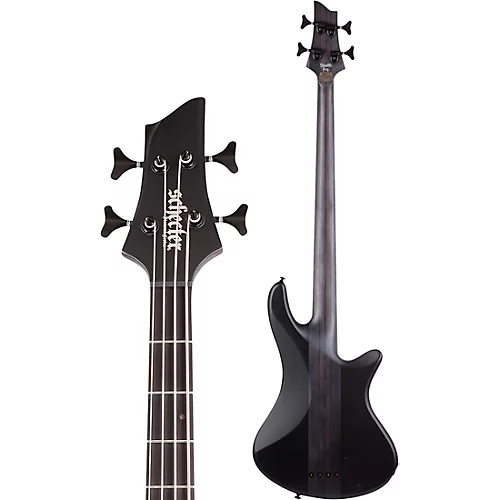 Schecter Guitar Research Stiletto-4 Stealth Pro LH Satin Black - musicians--Friend