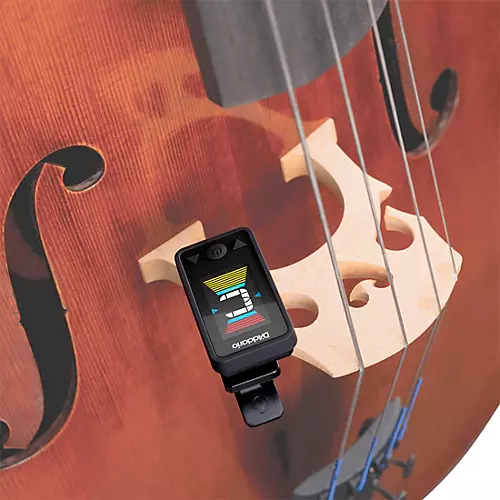 D'Addario Eclipse Rechargeable Cello/Bass Clip-On Tuner Black - musicians--Friend
