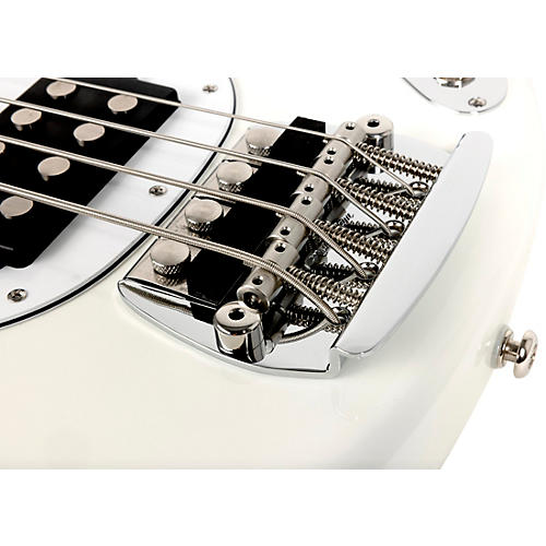 Ernie Ball Music Man Retro '70s StingRay Electric Bass White - musicians--Friend