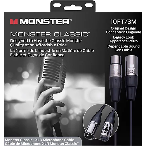 Monster Cable Prolink Classic Microphone Cable 30 ft. Black - musicians--Friend