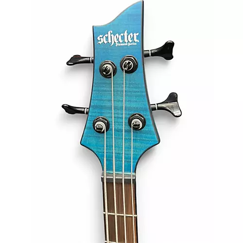 Used Schecter Guitar Research C4 GT Satin Trans Blue Electric Bass Guitar Satin Trans Blue - musicians--Friend