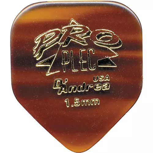 D'Andrea Pro Plec Small Pointed Square Guitar Picks - One Dozen Shell 1.5 mm - musicians--Friend