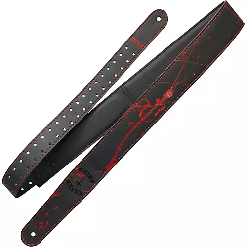 RICHTER Gary Holt Artist Series 1576GH-II Guitar Strap Black/Red 2.36 in. - musicians--Friend