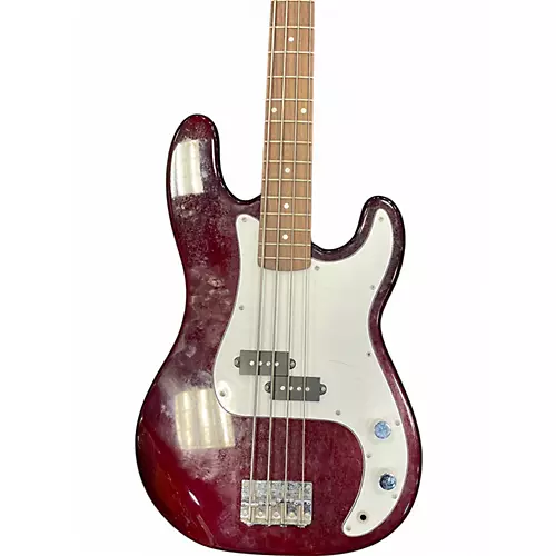 Used Squier precision bass red Electric Bass Guitar red - musicians--Friend