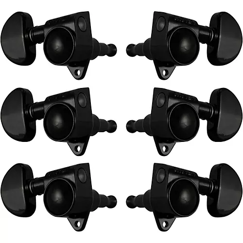 Grover Rotomatics With 18:1 Gear Ratio 102-18 Series Standard Button Tuning Machines Black Chrome - musicians--Friend