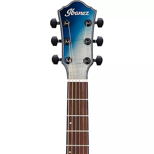 Ibanez AEWC32FM Thinline Acoustic-Electric Guitar Dark Green Sunset Fade - musicians--Friend