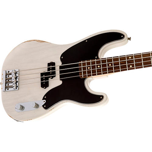 Fender Mike Dirnt Road Worn Precision Bass White Blonde Rosewood Fingerboard - musicians--Friend