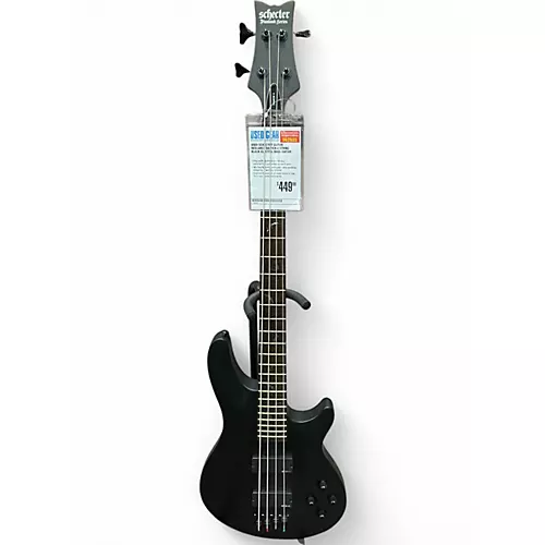 Used Schecter Guitar Research Damien 4 String Black Electric Bass Guitar Black - musicians--Friend