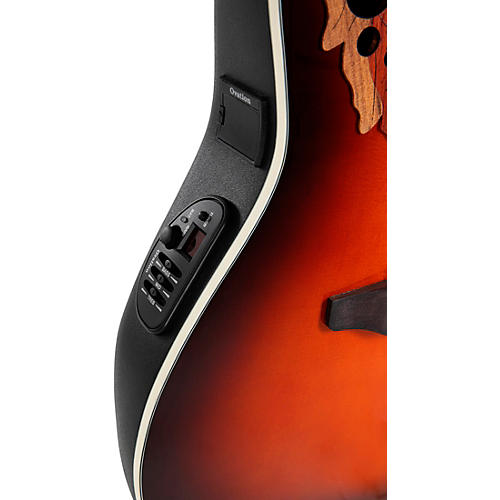 Ovation CE48 Celebrity Series Elite Super Shallow Acoustic-Electric Guitar Ruby Red - musicians--Friend