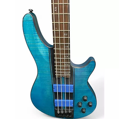Used Schecter Guitar Research C4 GT Satin Trans Blue Electric Bass Guitar Satin Trans Blue - musicians--Friend