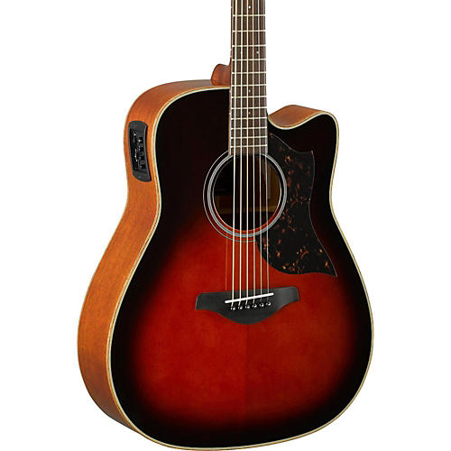 Yamaha A-Series A1M Cutaway Dreadnought Acoustic-Electric Guitar Transparent Black - musicians--Friend