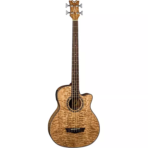 Dean Exotica Quilted Ash Acoustic-Electric Bass Guitar Gloss Natural - musicians--Friend