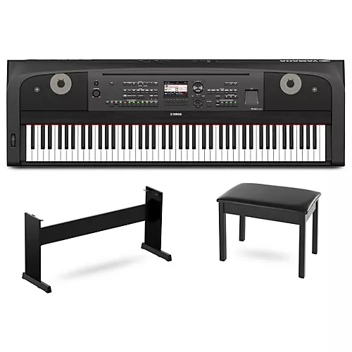 Yamaha DGX-670 88-Key Portable Grand Piano With Matching Stand and Bench Black - musicians--Friend