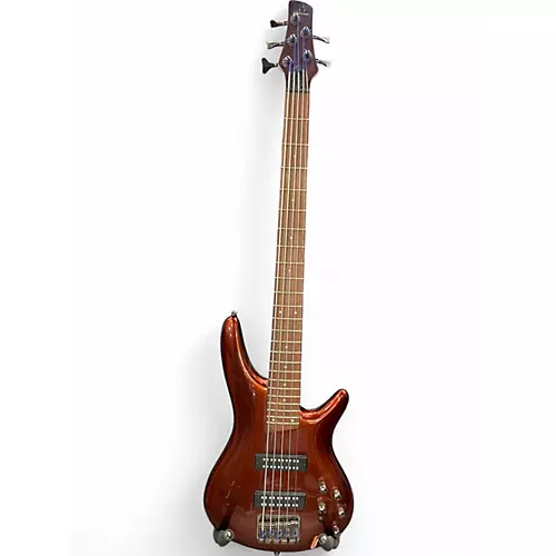 Used Ibanez SR305 5 String Bunt Blood Orange Electric Bass Guitar Bunt Blood Orange - musicians--Friend