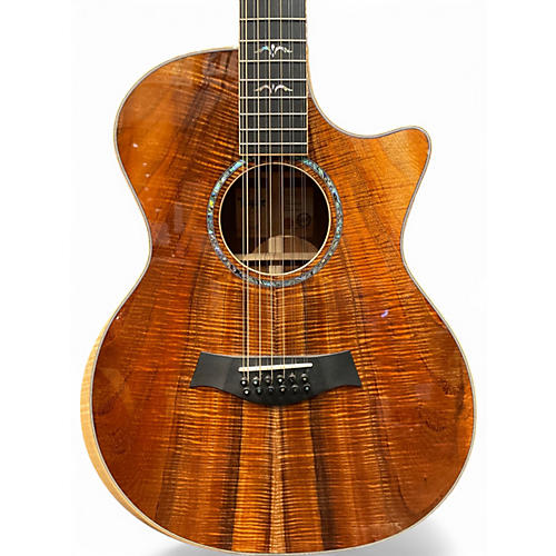 Used 2023 Taylor CUSTOM GA KOA MASTER GRADE Natural 12 String Acoustic Electric Guitar Natural - musicians--Friend