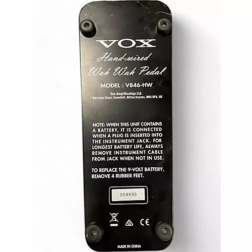 Used VOX V846HW Hand Wired Wah Effect Pedal - musicians--Friend