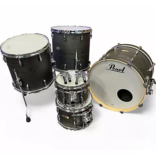 Used Pearl 5 Piece Session Studio Select Black Satin Ash Drum Kit Black Satin Ash - musicians--Friend