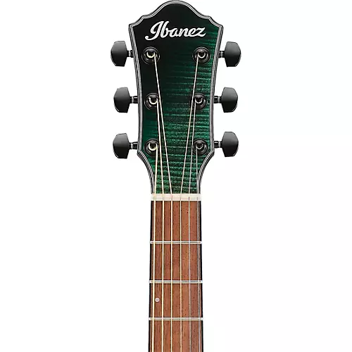 Ibanez AEWC32FM Thinline Acoustic-Electric Guitar Dark Green Sunset Fade - musicians--Friend