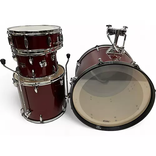 Used TAMA 4 piece Imperialstar WINE RED SPARKLE Drum Kit WINE RED SPARKLE - musicians--Friend