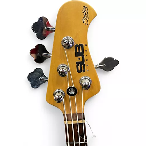 Used Sterling by Music Man Sub 4 Black Electric Bass Guitar Black - musicians--Friend