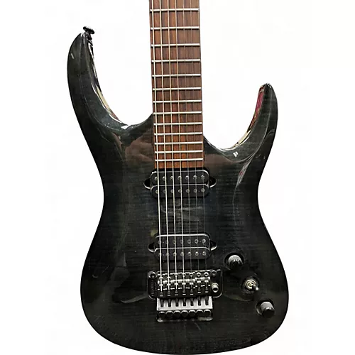 Used Agile Interceptor 727 Trans Black Solid Body Electric Guitar Trans Black - musicians--Friend