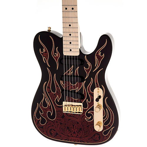 Fender Artist Series James Burton Telecaster Electric Guitar Blue Paisley Flames - musicians--Friend