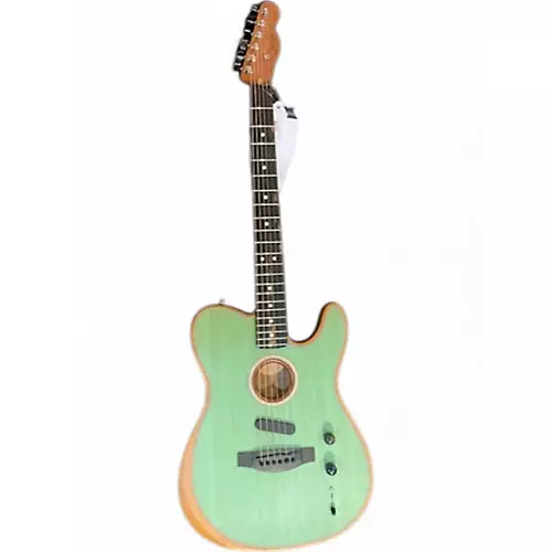 Used Fender American Acoustasonic Telecaster Seafoam Green Acoustic Electric Guitar Seafoam Green - musicians--Friend