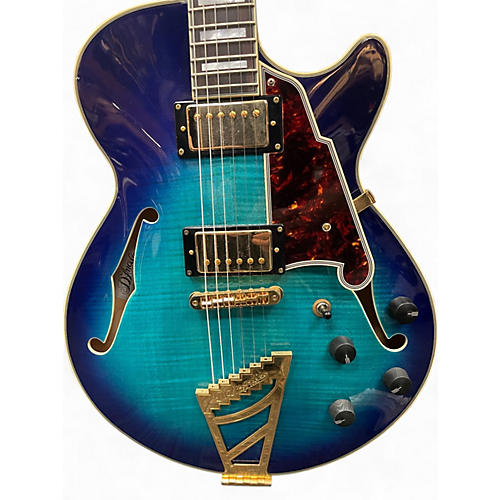 Used D'Angelico EX-SS Blue Burst Hollow Body Electric Guitar Blue Burst - musicians--Friend