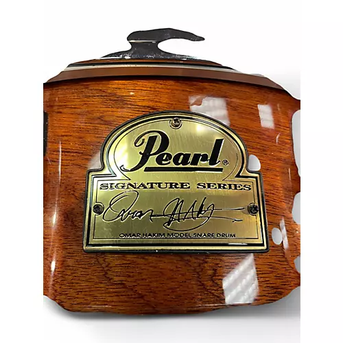 Used Pearl 13X5 Omar Hakim Snare Antique Amber Drum Antique Amber 194 - musicians--Friend