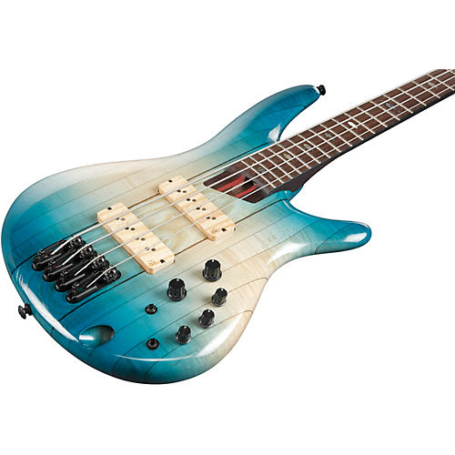 Ibanez Premium SR4CMLTD 4-String Electric Bass Guitar Caribbean Islet Low Gloss - musicians--Friend