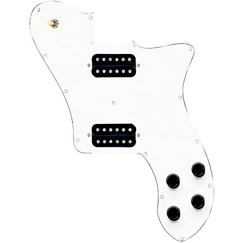 920D Custom Loaded Pickguard for '72 Deluxe Telecaster with Uncovered Smoothies Humbuckers White Pearl - musicians--Friend