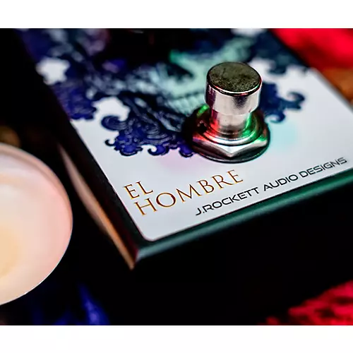 J.Rockett Audio Designs EL Hombre Overdrive Effects Pedal Silver/Purple/White - musicians--Friend