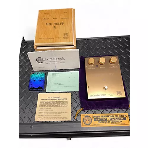 Used 2023 Electro-Harmonix Double Anniversary Big Muff PI Gold Effect Pedal - musicians--Friend