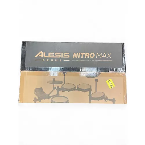 Used Alesis Nitro Max Expanded Electronic Drum Kit Electric Drum Set - musicians--Friend